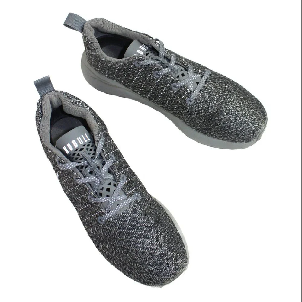NoBull Matryx Trail Runner Heather Gray Mesh Low Profile Trainer, Size 9